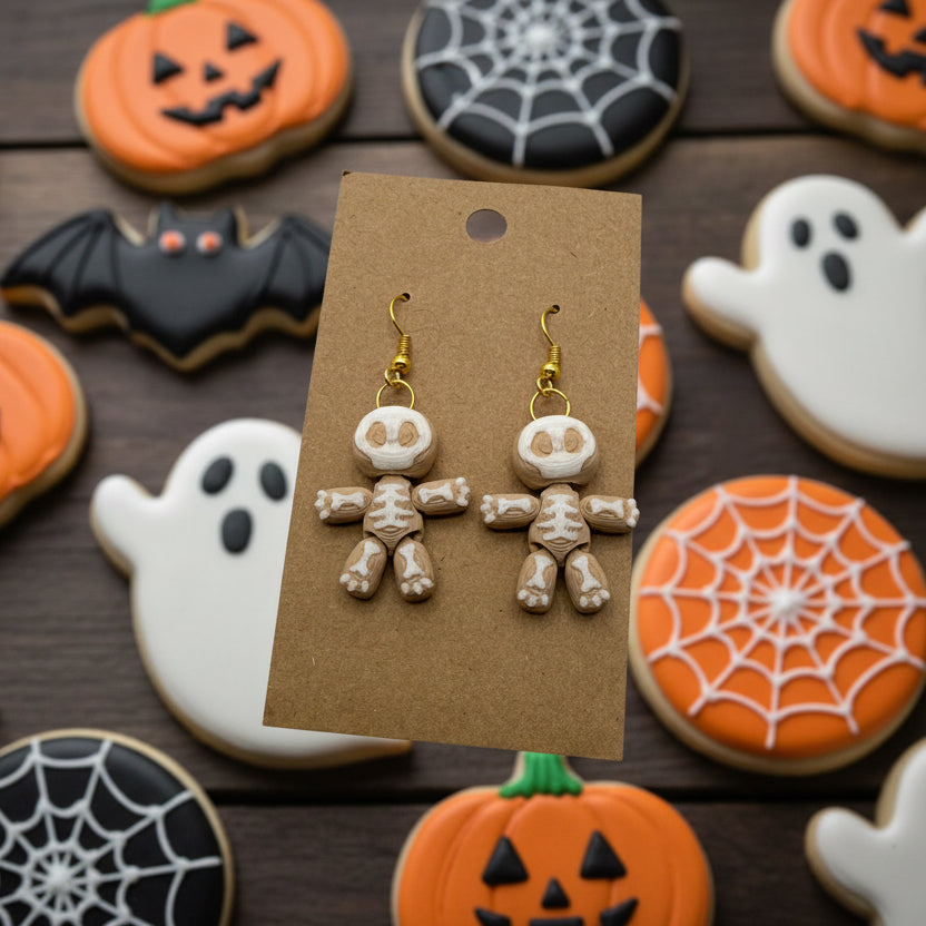 Gingerbread Skelly Earrings