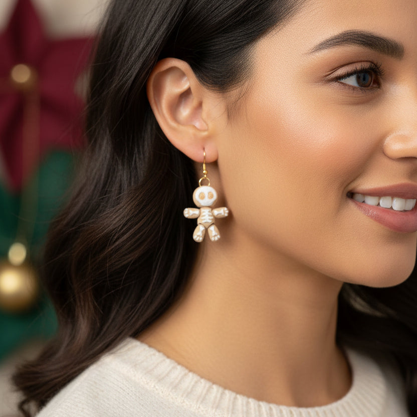 Gingerbread Skelly Earrings