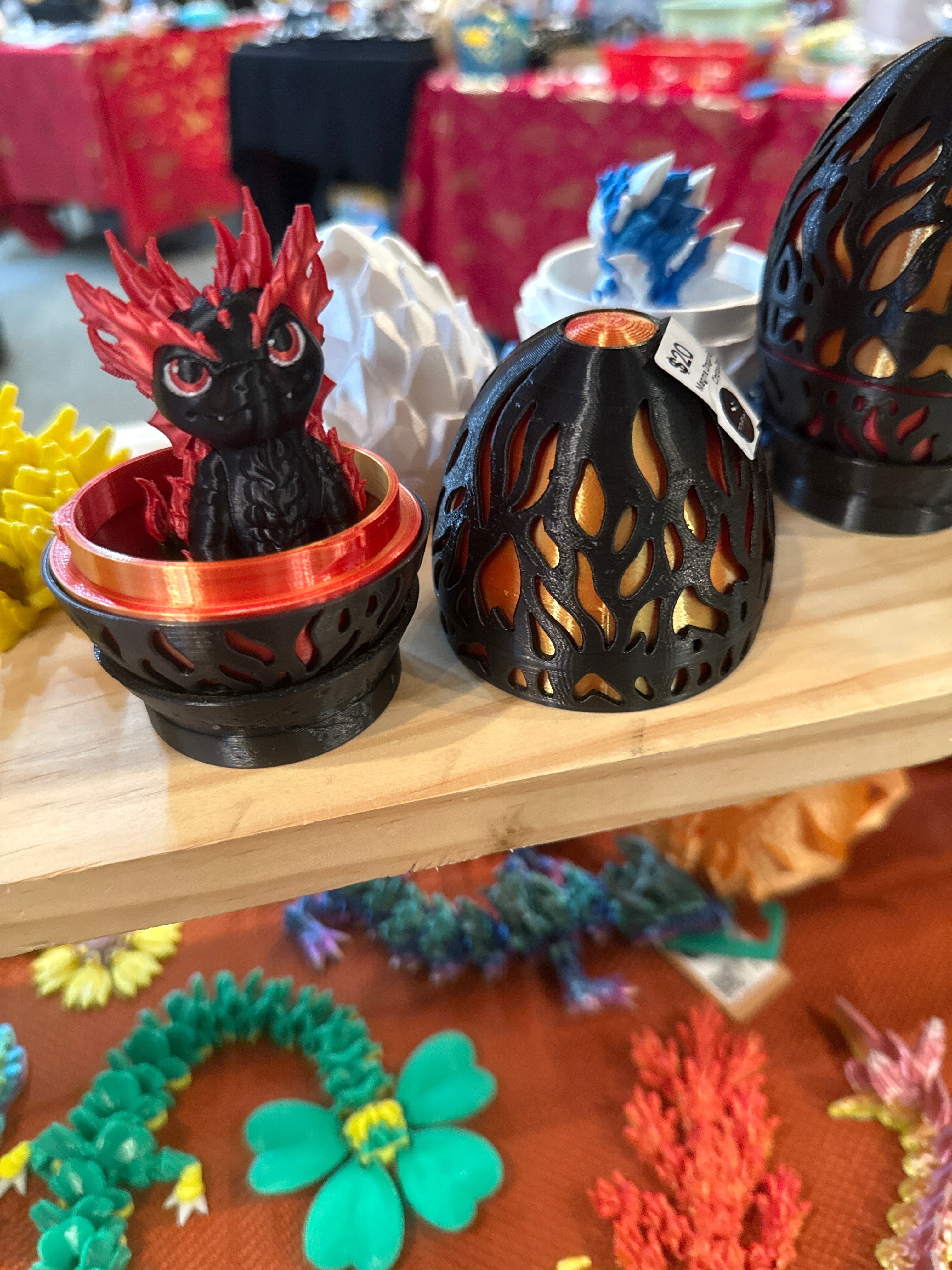 Magma Dragon Egg, Stand &  Cindros Dragon